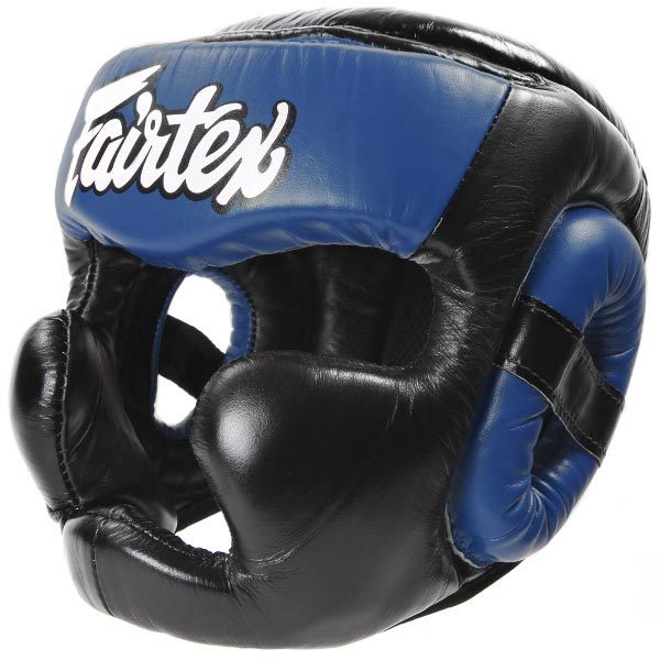 Fairtex Ultimate Full Coverage Headguard - Black And Blue - FightstorePro