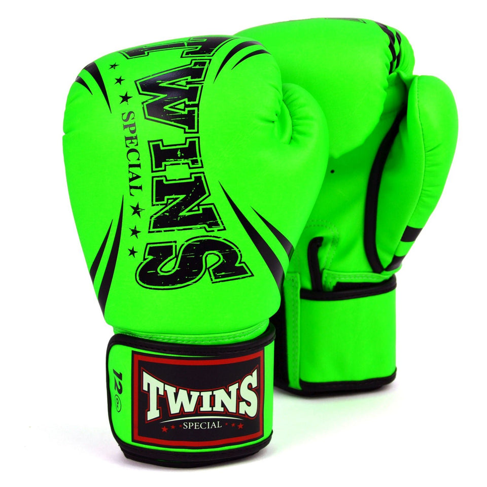 FBGVDM3 TW6 Twins Non Leather Boxing Gloves Green FightstorePro